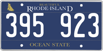 RI license plate 395923