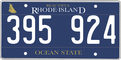RI license plate 395924
