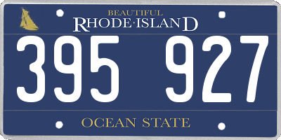 RI license plate 395927