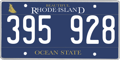 RI license plate 395928