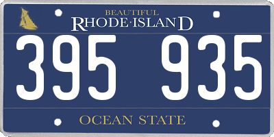 RI license plate 395935