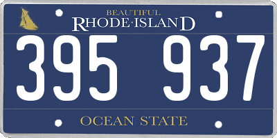 RI license plate 395937