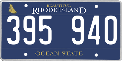 RI license plate 395940