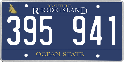 RI license plate 395941