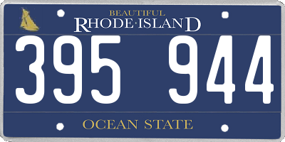 RI license plate 395944