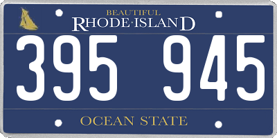RI license plate 395945