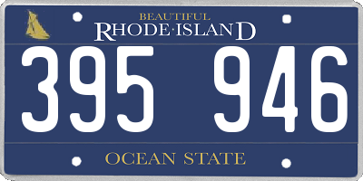 RI license plate 395946