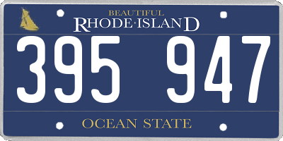 RI license plate 395947
