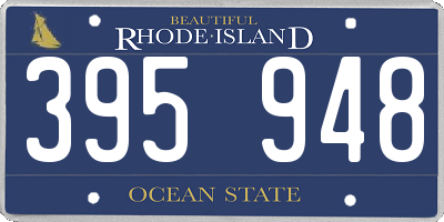 RI license plate 395948