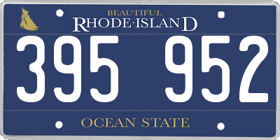 RI license plate 395952