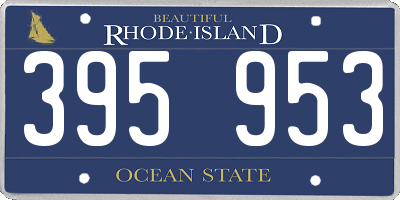 RI license plate 395953