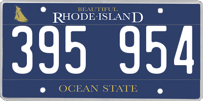 RI license plate 395954
