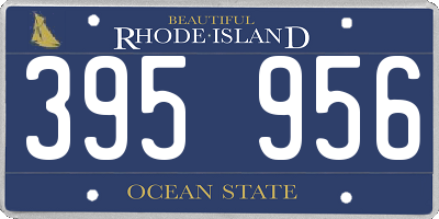 RI license plate 395956