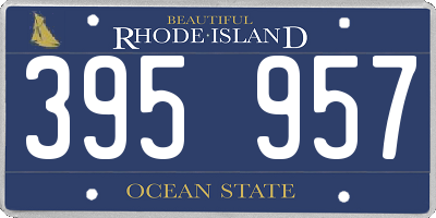 RI license plate 395957