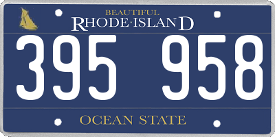 RI license plate 395958