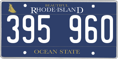 RI license plate 395960