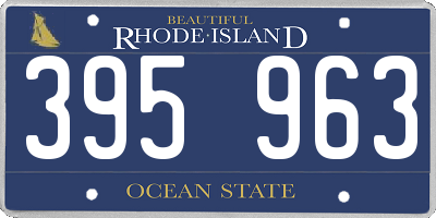 RI license plate 395963