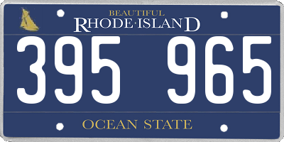 RI license plate 395965