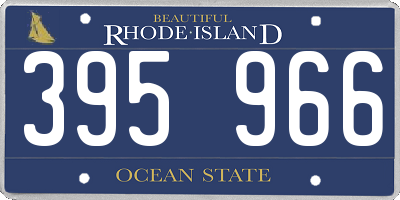 RI license plate 395966