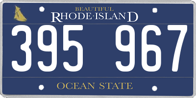 RI license plate 395967