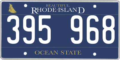 RI license plate 395968