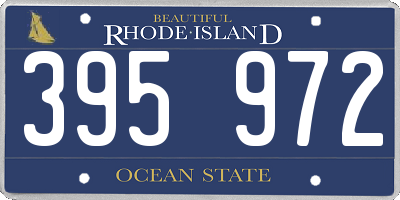 RI license plate 395972