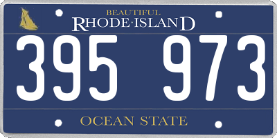 RI license plate 395973