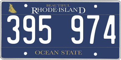 RI license plate 395974