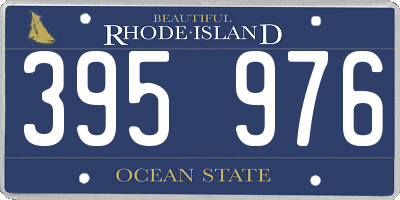 RI license plate 395976
