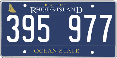 RI license plate 395977