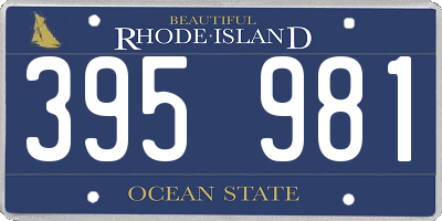 RI license plate 395981