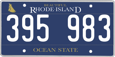 RI license plate 395983
