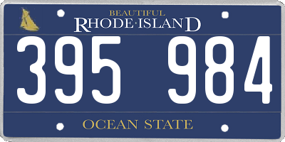 RI license plate 395984