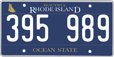 RI license plate 395989