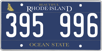RI license plate 395996
