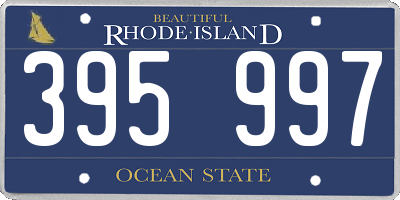 RI license plate 395997