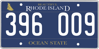 RI license plate 396009
