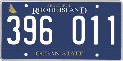 RI license plate 396011