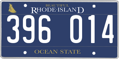 RI license plate 396014