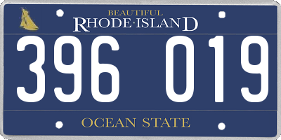 RI license plate 396019