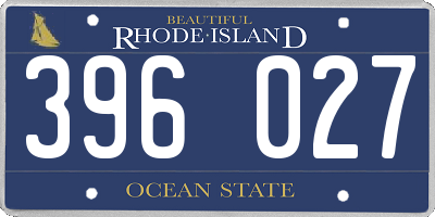 RI license plate 396027