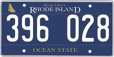 RI license plate 396028