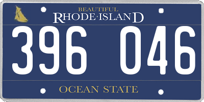 RI license plate 396046