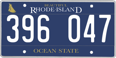 RI license plate 396047