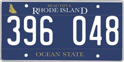 RI license plate 396048