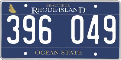 RI license plate 396049