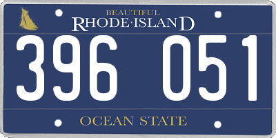 RI license plate 396051