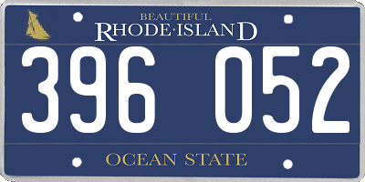 RI license plate 396052