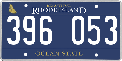 RI license plate 396053