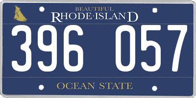 RI license plate 396057